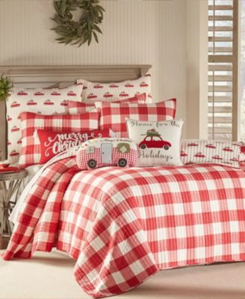 Levtex Christmas Road Trip Gingham Quilt Sets