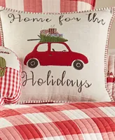 Levtex Christmas Road Trip Gingham Decorative Pillow