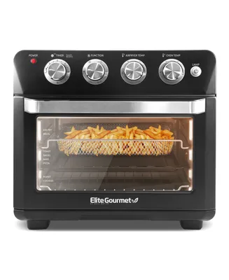 Elite Gourmet 26.5Qt. Air Fryer Convection Oven, Xl Capacity, 12" Pizza, Adjustable Timer & Temperature Controls