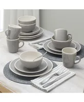 Gourmet Basics by Mikasa Melanie Gray 16-pc Dinnerware set, Service for 4