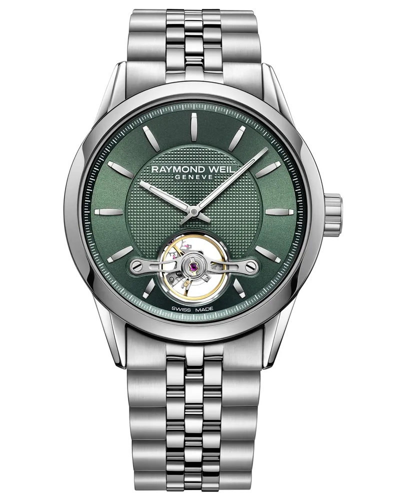 Raymond Weil Men's Swiss Automatic Freelancer Stainless Steel Bracelet Watch 42mm