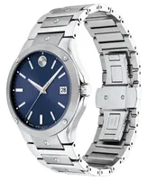 Movado Men's Swiss Se Stainless Steel Bracelet Watch 41mm