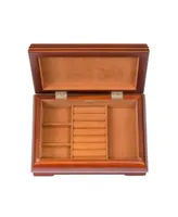 Mele Co. Carmen Wooden Jewelry Box in Walnut Finish