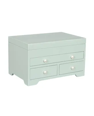 Mele Co. Bianca Wooden Jewelry Box in Seafoam Finish