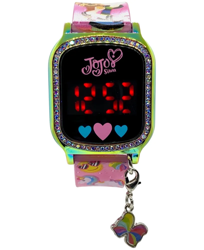 Accutime Kid's Jojo Siwa Pink Silicone Strap Touchscreen Watch 36x33mm