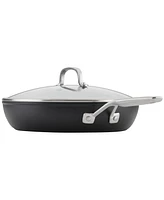 KitchenAid Hard-Anodized Induction Nonstick Frying Pan with Lid, 12.25", Matte Black