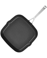 KitchenAid Hard Anodized Induction Nonstick Stovetop Grill Pan, 11.25", Matte Black