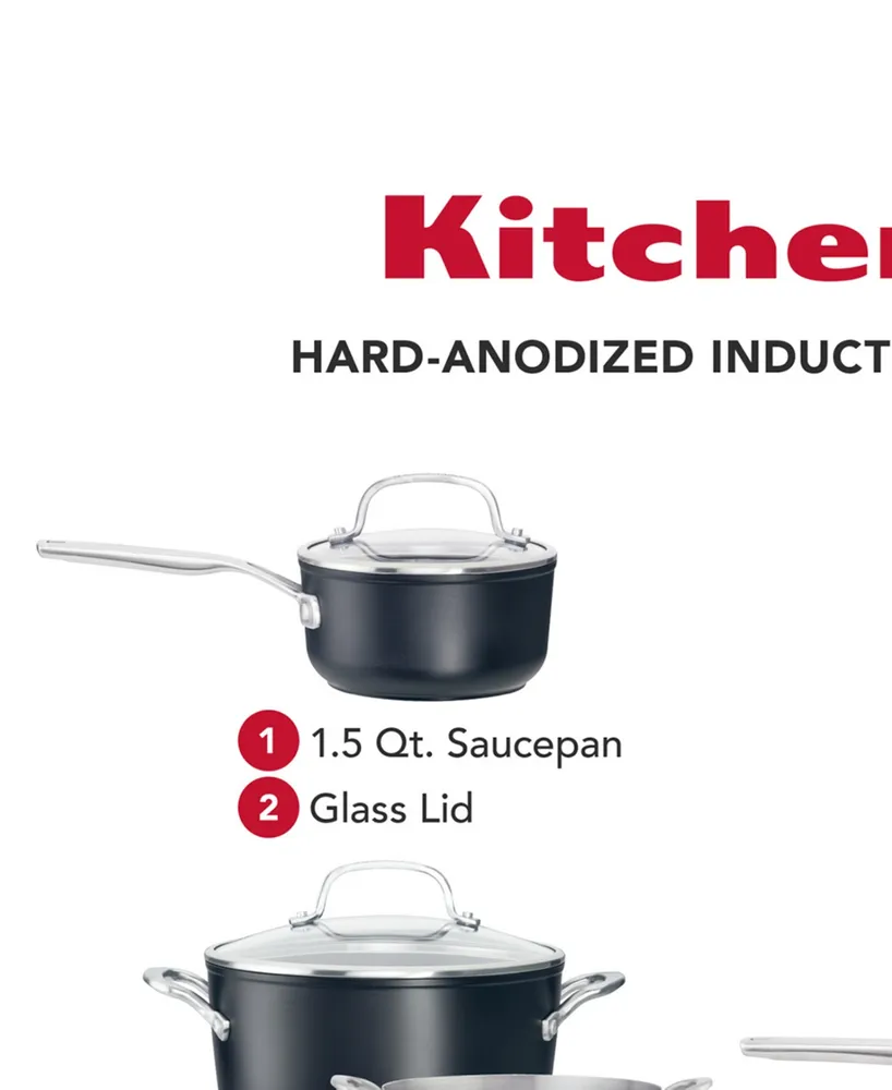 KitchenAid Hard-Anodized Aluminum Nonstick 11-Pc. Cookware Set