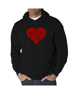 La Pop Art Men's Word Hooded Sweatshirt - All You Need Is Love