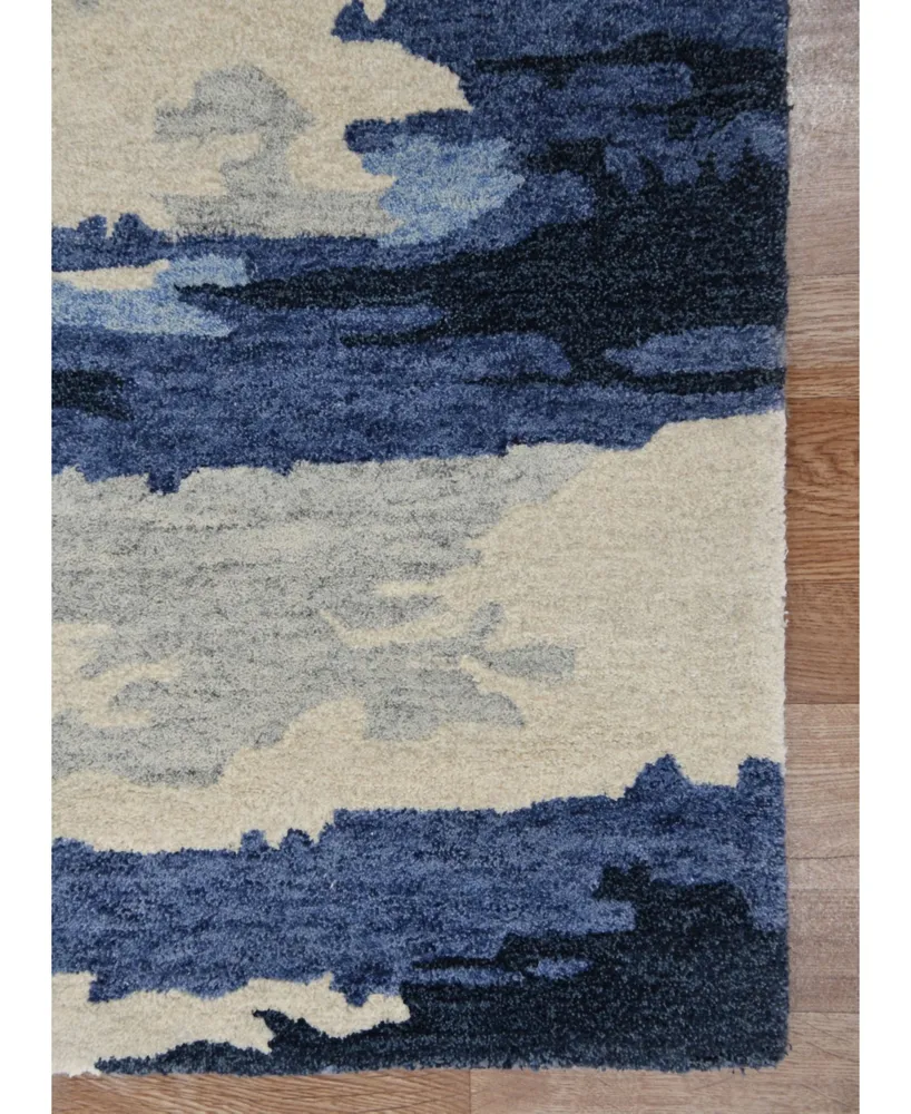 Amer Rugs Abstract Abs-7 Navy 2' x 3' Area Rug