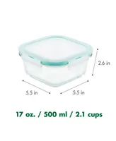 Lock n Lock Purely Better Glass 8-Pc. Square 17-Oz. Food Storage Containers