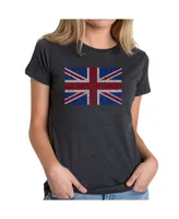 La Pop Art Women's Premium Blend T-Shirt with God Save The Queen Word