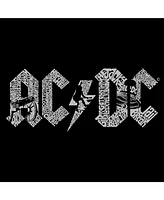 La Pop Art Women's Ac/Dc Word V-Neck T-Shirt