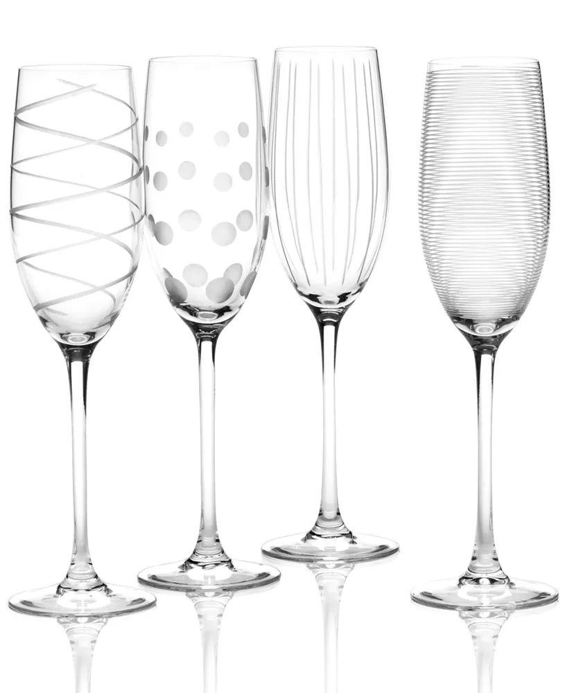 Mikasa "Clear Cheers" Flutes, Set Of 4
