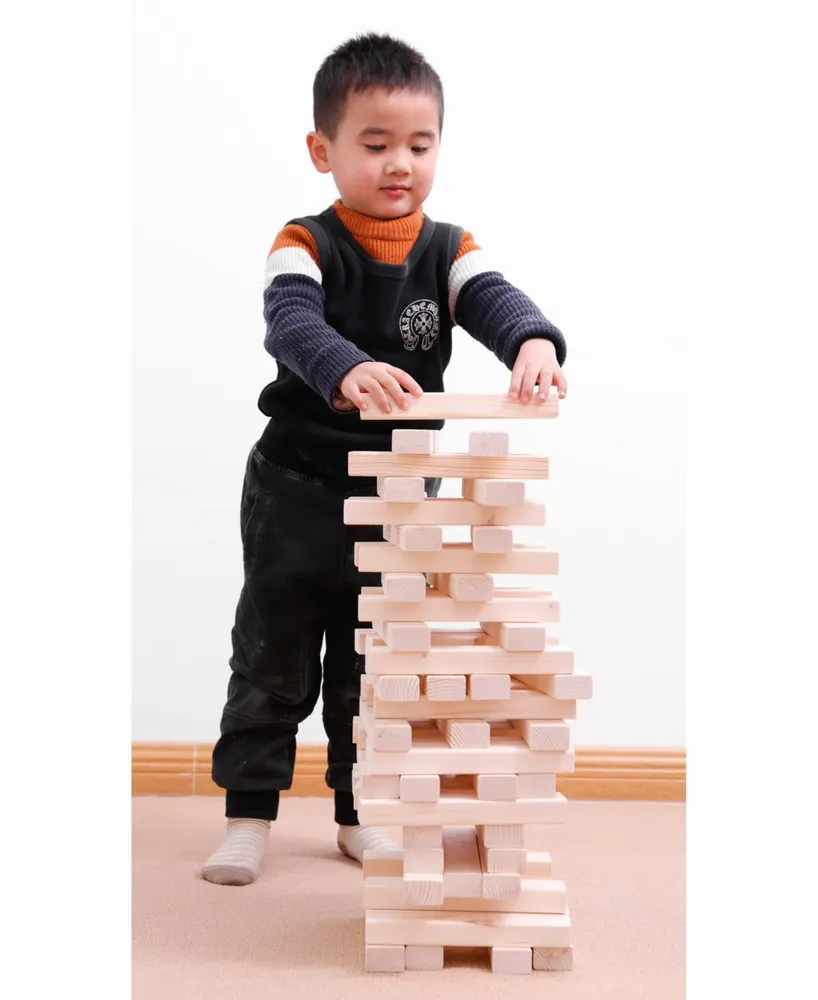 Hey! Play! Nontraditional Giant Wooden Blocks Tower Stacking Game