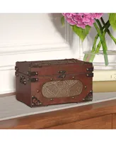 Vintiquewise Antique Wooden Recipe Card Box