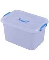 Vintiquewise Large Clear Storage Container with Lid and Handles