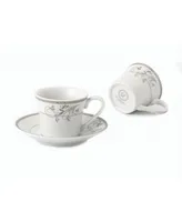 Lorren Home Trends 12-pc Espresso Cup & Saucer Set, Service for 6