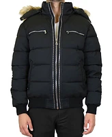 Galaxy By Harvic Men's Heavyweight Jacket With Detachable Faux Fur Hood