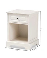 Baxton Studio Chase 1-Drawer Nightstand