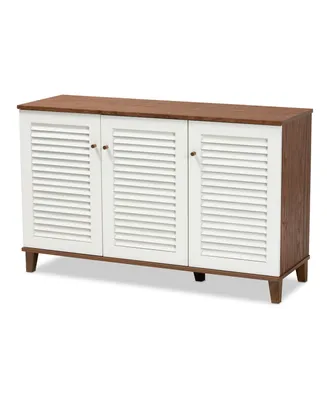 Baxton Studio Coolidge 8-Shelf Shoe Storage Cabinet