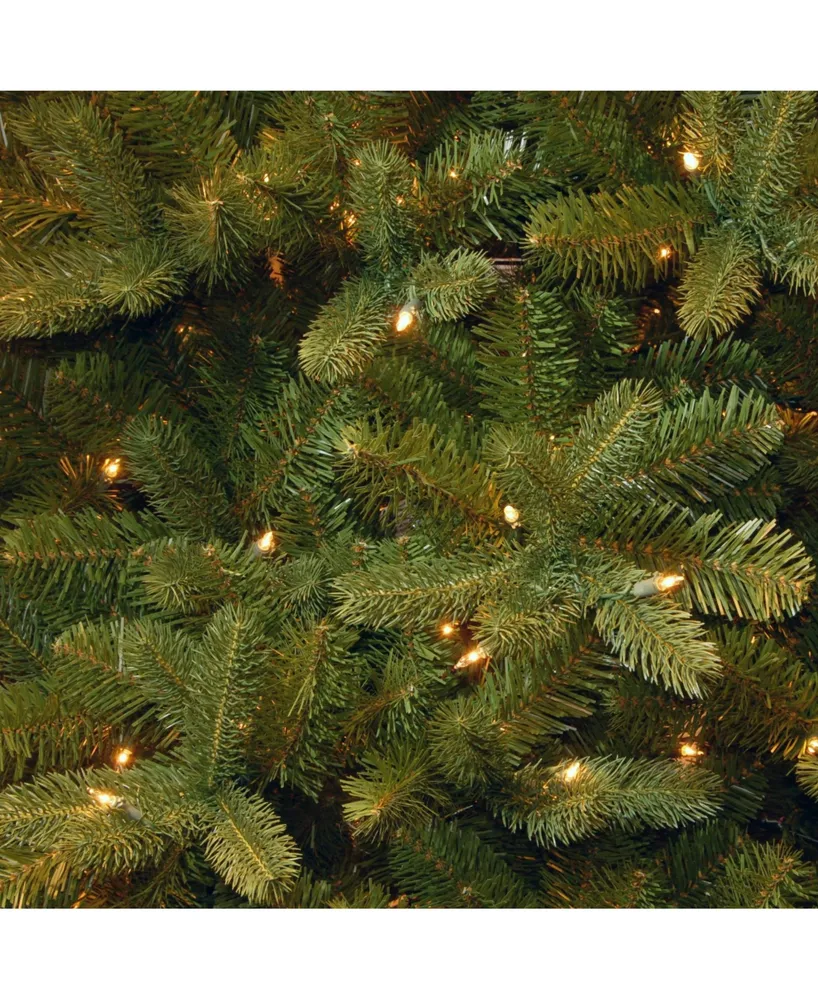 National Tree 6.5' "Feel Real" Downswept Douglas Fir Hinged Tree with 650 Clear Lights