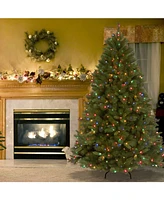 National Tree 7 .5' Winchester Pine Hinged Tree with 500 Multi Lights