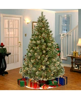 National Tree 7 .5' Wispy Willow Grande Medium Hinged Tree with 750 Clear Lights