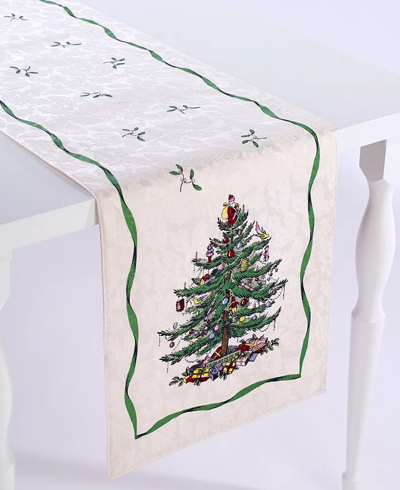 Spode Christmas Tree Ivory/Green 72" Runner