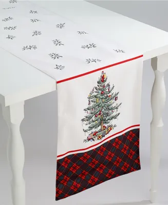 Spode Christmas Tree Tartan Multicolored 72" Runner