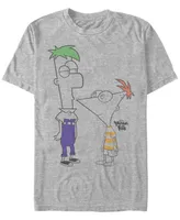 Fifth Sun Men's Phineas and Ferb Boys of Summer Short Sleeve T-shirt