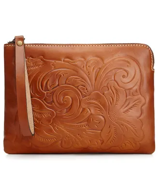 Patricia Nash Cassini Tooled Leather Wristlet