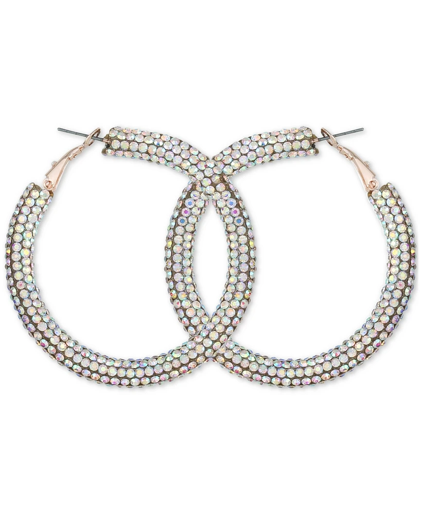 Guess Pressed Stone Sparkle 2" Hoop