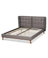 Gretchen Modern and Contemporary Queen Platform Wingback Bed