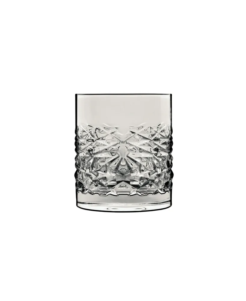 Mixology 12.75 Oz Textures Double Old Fashion Glasses, Set of 4