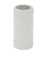 CosmoLiving by Cosmopolitan Set of 3 White Stoneware Modern Vase, 5" x 8"