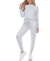 White Mark Women's 2pc Loungewear Set