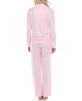 White Mark Women's Pajama Set, 2 Piece