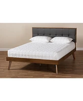 Alke Mid-Century Modern Queen Platform Bed