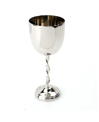 Twisted Stem Kiddush Goblet - Silver