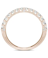 Charles & Colvard Moissanite Wedding Band (3/8 ct. t.w. Dew) 14k White, Yellow or Rose Gold
