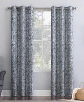 No. 918 Kenji Medallion Draft Shield Fleece Insulated Room Darkening Grommet Curtain Panel