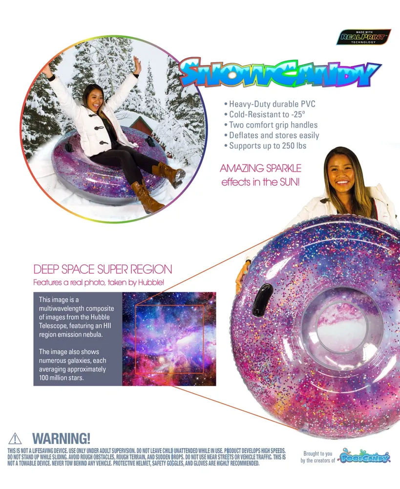 PoolCandy's SnowCandy Glitter Galaxy Deep Space Jumbo Snow Tube