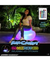 PoolCandy's AirCandy Illuminated Led Inflatable Ottoman