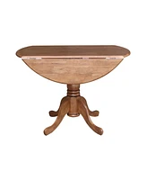 Round Dual Drop Leaf Pedestal Table