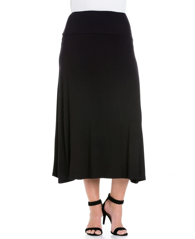 24seven Comfort Apparel Plus Maxi Skirt