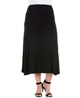 24seven Comfort Apparel Plus Maxi Skirt