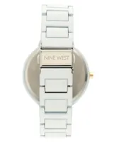Nine West Women's White Rubberized Bracelet Watch, 40.5mm
