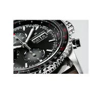 Hamilton Men's Swiss Automatic Chronograph Khaki Aviation Converter Brown Leather Strap Watch 44mm