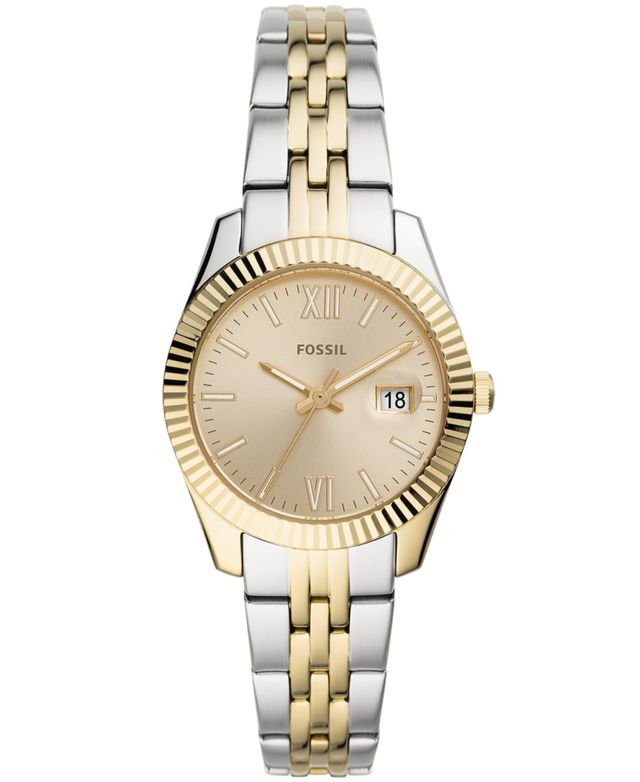 Fossil Women's Scarlette Mini Two-Tone Bracelet Watch 32mm